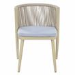 Furniture of America Morah Aluminum 3-Piece Dining Table Set in Natural Tone