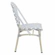 Furniture of America Misea Transitional Aluminum Patio Chair in Gray (Set of 2)
