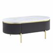 Furniture of America Timi Glam Wood 1-Drawer Coffee Table in Dark Walnut