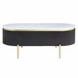 Furniture of America Timi Glam Wood 1-Drawer Coffee Table in Dark Walnut