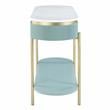 Furniture of America Timi Glam Wood 1-Drawer Console Table in Green