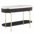 Furniture of America Timi Glam Wood 1-Drawer Console Table in Walnut