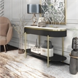 Furniture of America Timi Glam Wood 1-Drawer Console Table in Walnut