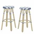 Furniture of America Binde Aluminum 30-inch Patio Barstool in Navy (Set of 2)