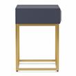Furniture of America Giffore Metal 1-Drawer Side Table in Antique Blue
