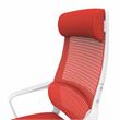 Furniture of America Tilah Metal and Mesh Adjustable Office Chair in Red