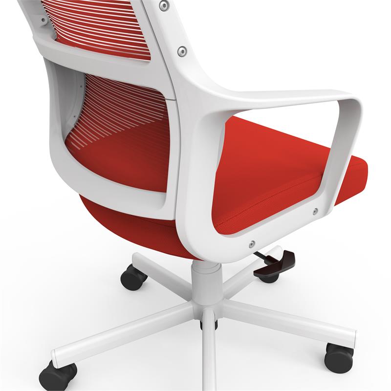 Furniture of America Abair 2-Piece White Metal Desk with USB and Chair Set