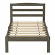 Furniture of America Tavii Transitional Wood Platform Twin Bed in Brushed Gray
