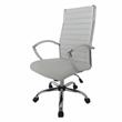 Furniture of America Damse Faux Leather Large Adjustable Office Chair in White