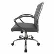 Furniture of America Damse Faux Leather Small Adjustable Office Chair in Gray