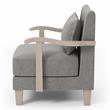Furniture of America Ciela Faux Leather Cushioned Accent Chair in Gray