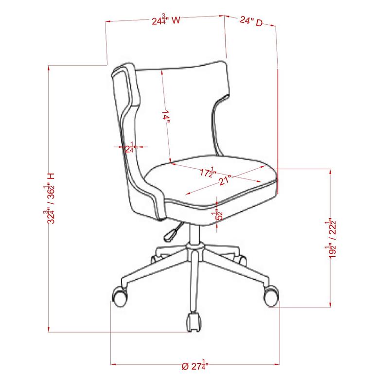 Furniture of America Nillicent Fabric Wing Back Office Chair in Light Gray