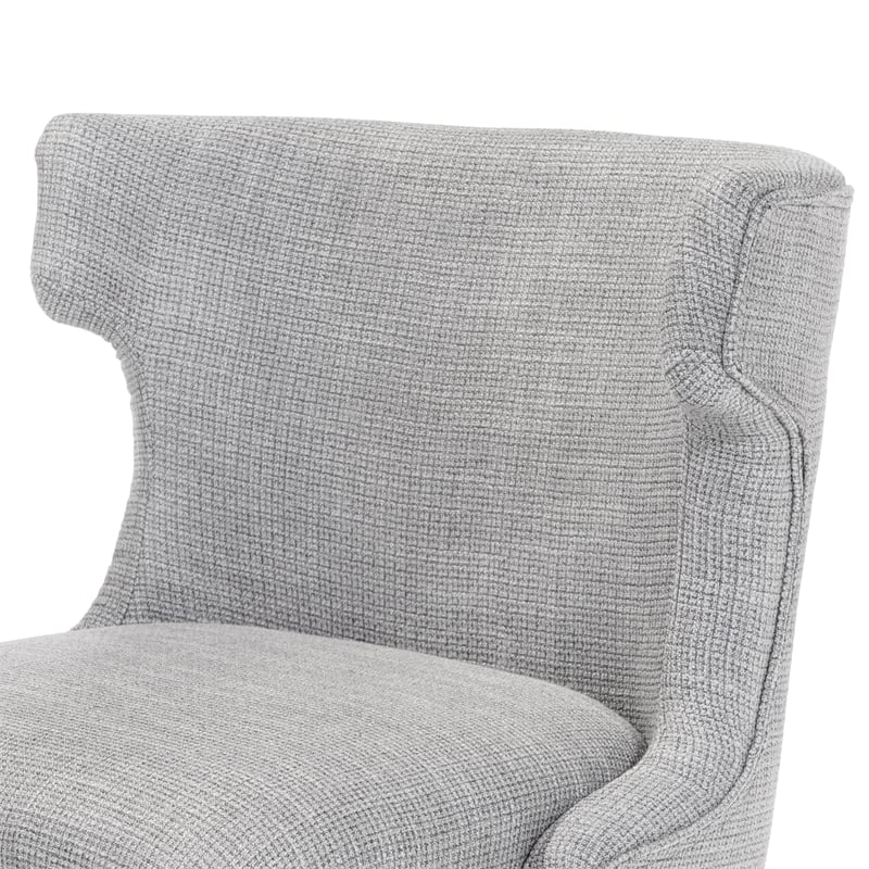 Furniture of America Nillicent Fabric Wing Back Office Chair in Light Gray