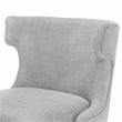 Furniture of America Nillicent Fabric Wing Back Office Chair in Light Gray