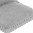Furniture of America Nillicent Fabric Wing Back Office Chair in Light Gray