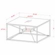 Furniture of America Cevelle Contemporary Glass Top Coffee Table in Gold