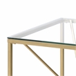 Furniture of America Cevelle Contemporary Glass Top End Table in Gold