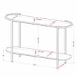 Furniture of America Mordicai Metal 1-Shelf Console Table in Light Gray