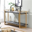 Furniture of America Meliman Contemporary Metal 1-Shelf Console Table in Gold