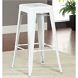 Furniture of America Ridlon Metal 30-Inch Bar Stool in White (Set of 2)