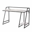 Furniture of America Sanue Metal Writing Desk with USB in Antique White