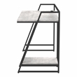 Furniture of America Sanue Metal Writing Desk with USB in Antique White