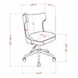 Furniture of America Nillicent Fabric Wing Back Office Chair in Gray