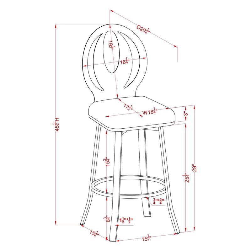 Furniture of America Earlmit Contemporary Metal 29