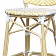 Furniture of America Adino Aluminum Patio Bar Chair in Yellow (Set of 2)