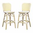 Furniture of America Adino Aluminum Patio Bar Chair in Yellow (Set of 2)
