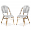 Furniture of America Acti Modern Aluminum Patio Dining Chair in Gray (Set of 2)