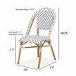 Furniture of America Acti Modern Aluminum Patio Dining Chair in Gray (Set of 2)