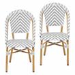 Furniture of America Acti Modern Aluminum Patio Dining Chair in Gray (Set of 2)