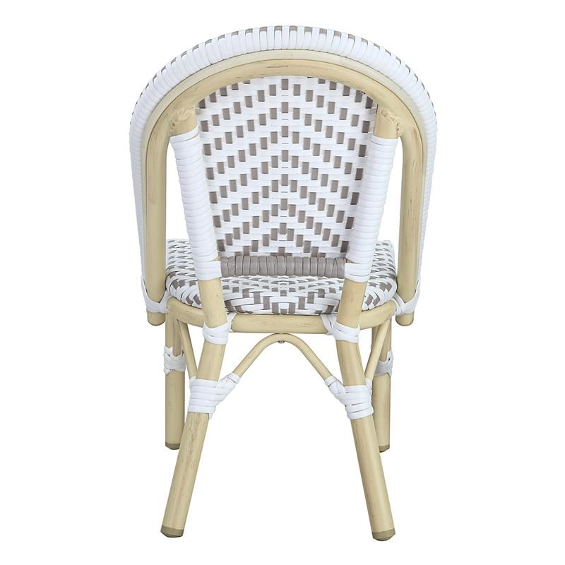 Furniture of America Dakie Aluminum 3pc Patio Chair and Table Set in Gray