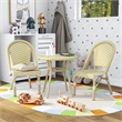 Furniture of America Dakie Aluminum 3pc Patio Chair and Table Set in Yellow
