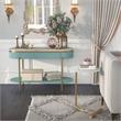 Furniture of America Timi Metal 2-Piece Console Table and Side Table in Green