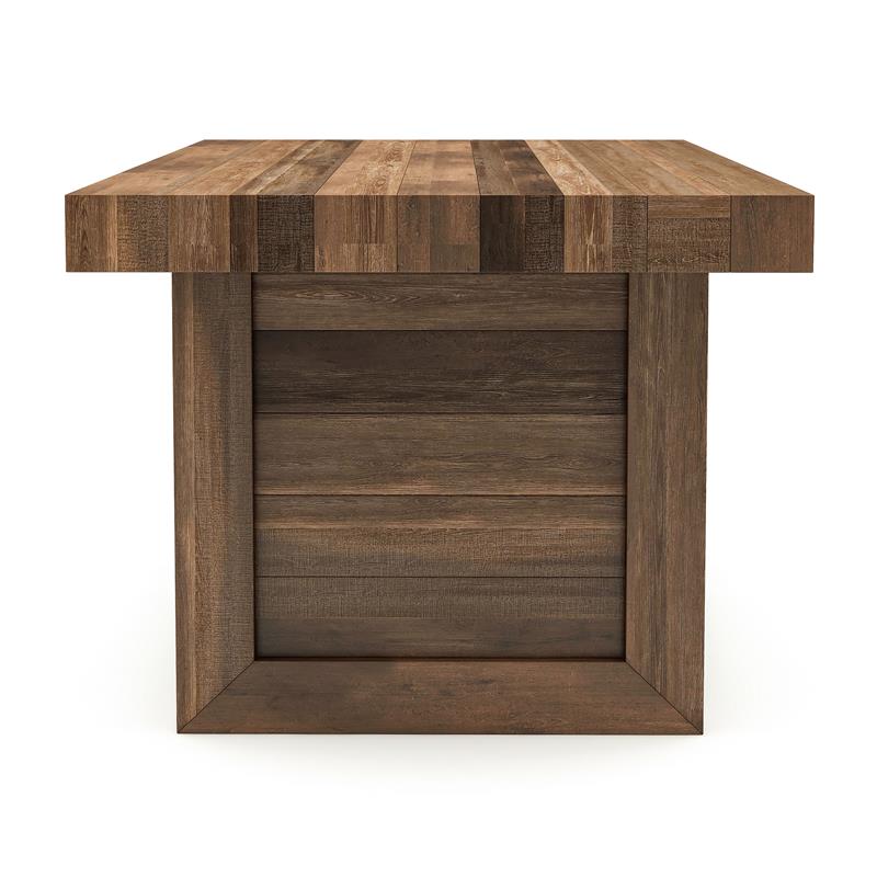 Furniture of America Blax Rustic Solid Wood Dining Table in Natural Tone