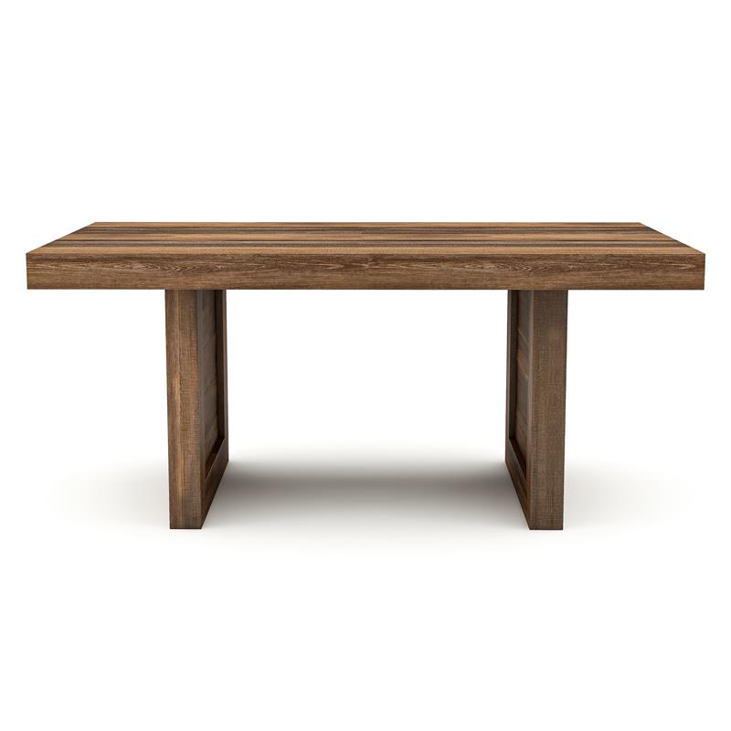Furniture of America Blax Rustic Solid Wood Dining Table in Natural Tone