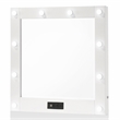 Furniture of America Lita Contemporary Wood Vanity Chest with Mirror in White