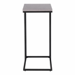 Furniture of America Vidan Rustic Metal C-Shaped Side Table in Antique White