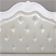 Furniture of America Mondu Traditional Wood Tufted Twin Kids Bed in White