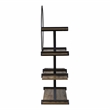 Furniture of America Burks Industrial Metal 4-Layer Bookcase in Matte Black
