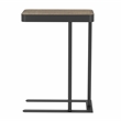 Furniture of America Nince Industrial Metal Adjustable Side Table in Sand Black