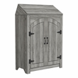 Furniture of America Kinly Wood 2-Piece Shoe Cabinet and Wine Rack in Gray