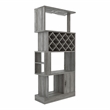Furniture of America Kinly Wood 2-Piece Shoe Cabinet and Wine Rack in Gray