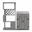 Furniture of America Kinly Wood 2-Piece Shoe Cabinet and Wine Rack in Gray