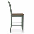 Furniture of America Elda Wood Counter Height Chair in Antique Green (Set of 2)