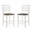Furniture of America Elda Wood Counter Height Chair in Sea White (Set of 2)