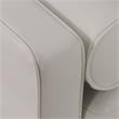 Furniture of America Oppio Faux Leather Loveseat with USB Port in Ivory
