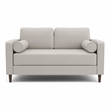 Furniture of America Oppio Faux Leather Loveseat with USB Port in Ivory